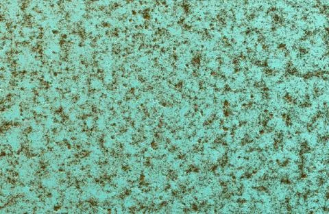 Light teal cyan surface with fine brown speckled corrosion spots and rusted Stock Illustration