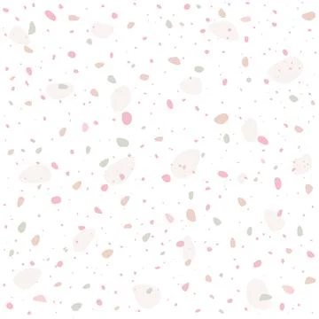 Light Terrazzo vector seamless pattern. Simple grains, mosaic, marble, stones Stock Illustration