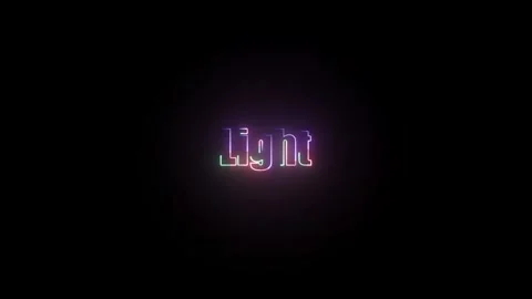 Light Text Animation Stock Footage 324802428
