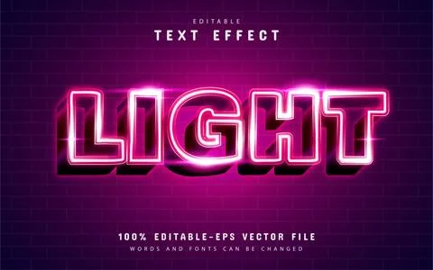 Light text effect Stock Illustration