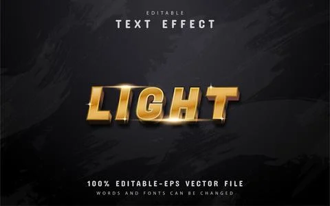 Light text - gold gradient text effect Stock Illustration