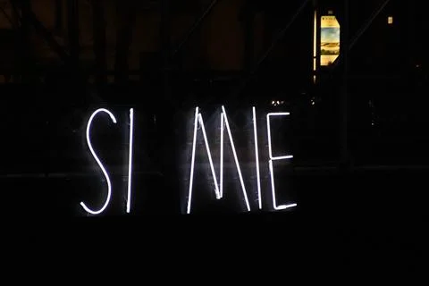 Light text of si mie Stock Photos