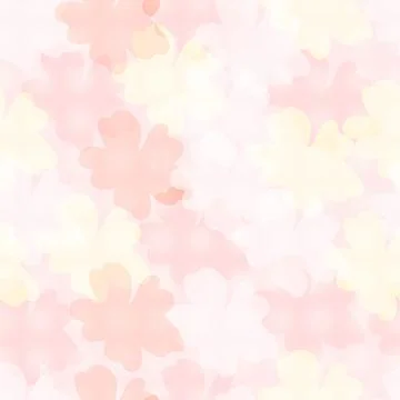 Light texture - cherry blossoms. Spring seamless pattern. Pastel colors. Vect Stock Illustration