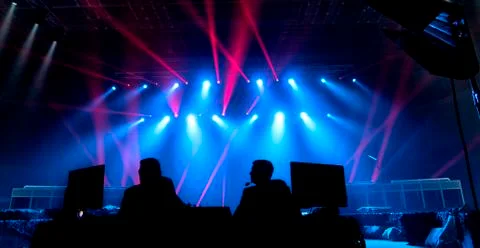 Light in the theater. Stock Photos