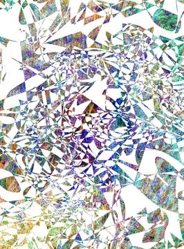 Light-themed abstract texture composed of geometric shards and spectral color Stock Photos