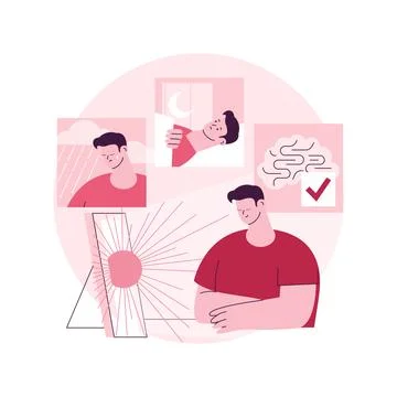 Light therapy abstract concept vector illustration. Stock Illustration