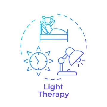 Light therapy blue gradient concept icon Stock Illustration