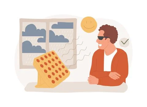 Light therapy isolated concept vector illustration. Ilustración de archivo