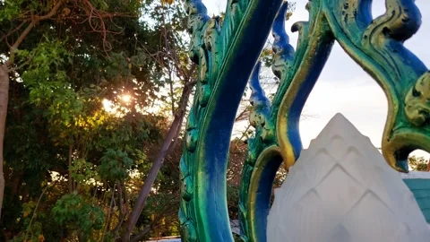 Light through the archway with floral patterns Stockbeeldmateriaal 297846777