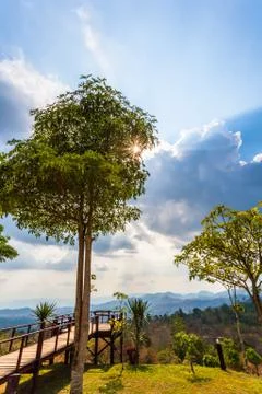 Light through the cloud Stock Photos