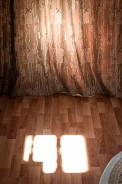 Light through the curtains Stock Photos