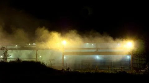 Light through smoke Stock Photos