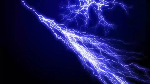Light thunder on dark night green screen background Stock Footage 292463803