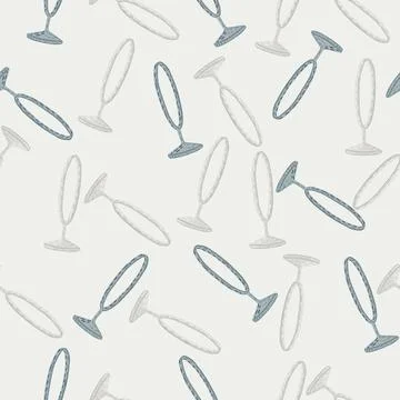 Light tones seamless random pattern with blue and grey colored circus ring si Stock Illustration