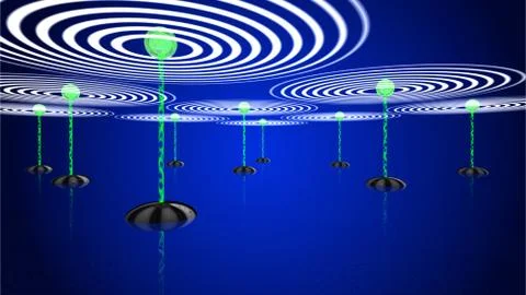 Light tower network Stock Illustration