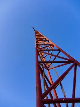 Light tower view from below Foto stock