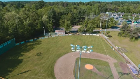 Light Towers at Baseball Field Vídeo Stock 124369697