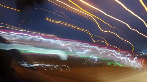 Light trace lights Foto stock