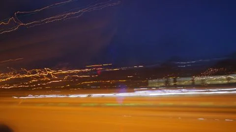 Light trace lights Stock Photos