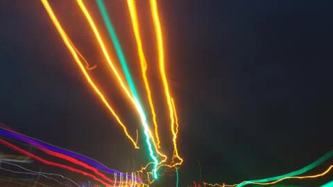 Light trace lights Stock Photos