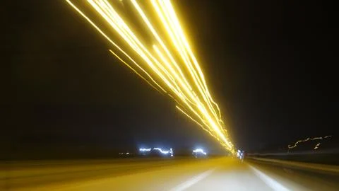 Light trace lights Foto stock