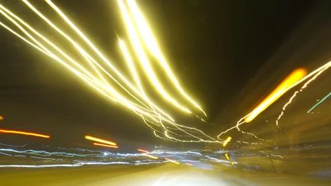 Light trace lights Stock Photos