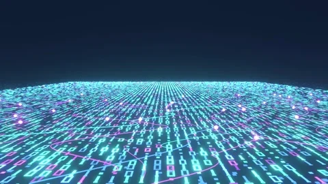 Light trace machine analysis learning analytics neon data bg able to loop Stock Footage 336250230