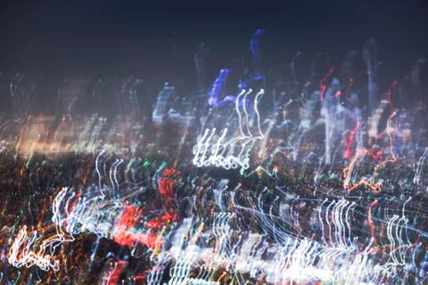 Light track in the night Foto stock