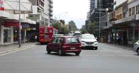 Light traffic in the city - 4K Stock Footage 85320476