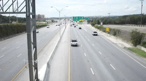 Light traffic on freeway Stock Footage 42134474