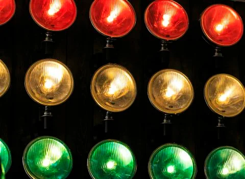 Light of a traffic lamp Stock Photos
