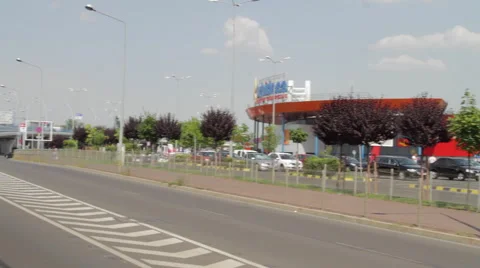 Light Traffic Unde A Big Bridge In The Middle Of The City, Pan Stock-Footage 63161857