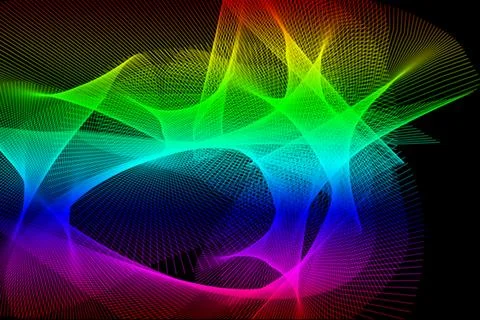 Light trail abstract wave background with futuristic flowing lines Stock Illustration