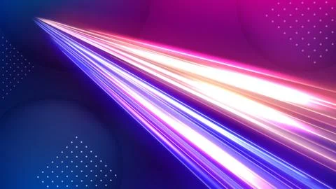 Light Trail Background, Elegant Light Crossing. Widescreen Vector Illustratio Stock Illustration