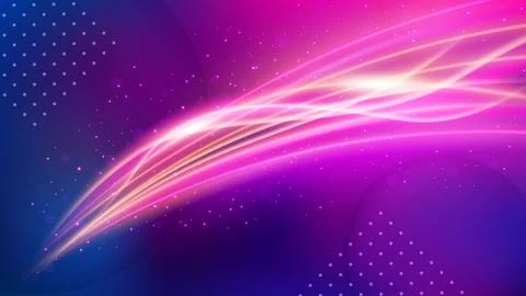 Light Trail Background, Elegant Line Crossing. Widescreen Vector Illustration Stock Illustration