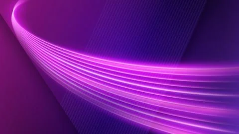 Light Trail Background, Elegant Violet Line Crossing Widescreen, Vector Ill.. Stock Illustration
