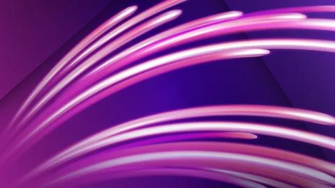 Light Trail Background, Elegant Violet Line Crossing Widescreen, Vector Ill.. Stock Illustration