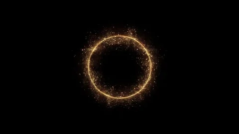 Light trail circle black background. Endless circular pattern Glitter magic Vídeo Stock 317574499
