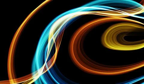 Light Trail Communications Management Technology,. Streaming Data Technology  Illustrazione stock