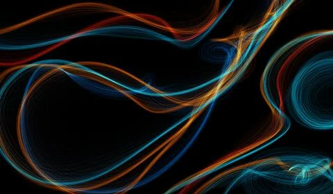 Light Trail Communications Management Technology,. Streaming Data Technology  Stock Illustration