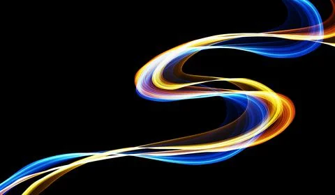 Light Trail Communications Management Technology. Streaming Data Technology L Stock Illustration