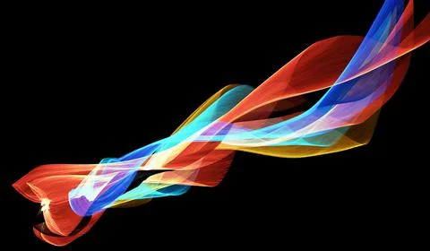 Light Trail Communications Management Technology,. Streaming Data Technology  Stock Illustration