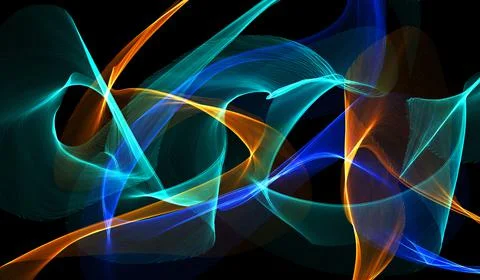 Light Trail Communications Management Technology,. Streaming Data Technology  Stock Illustration