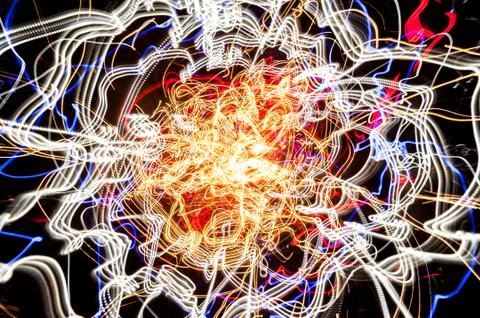 Light-trail fireball Stock Photos