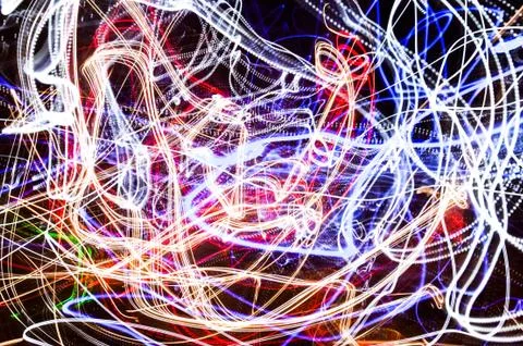 Light-trail fireball Stock Photos