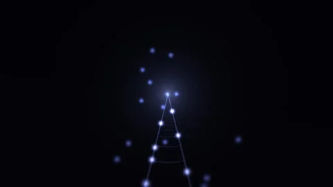 Light trail leads to bright point in dark space Stock Footage 338331267