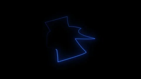 Light trail outline of a star shape performing animation Stock Footage 345544055