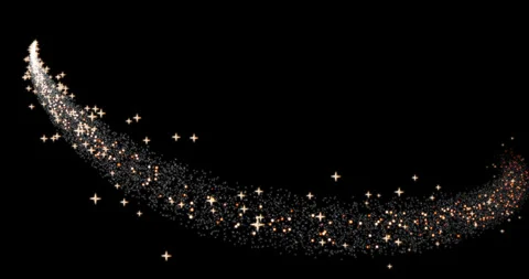 A light trail of shimmering particles gracefully wraps around the invisible Stock Footage 325083571