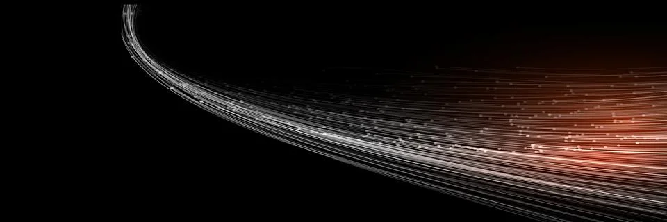 Light trail wave, fire path trace line, car lights, optic fiber and Stock Illustration