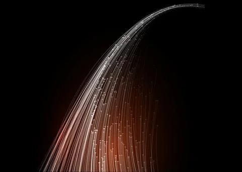 Light trail wave, fire path trace line, car lights, optic fiber and incande.. Stock Illustration